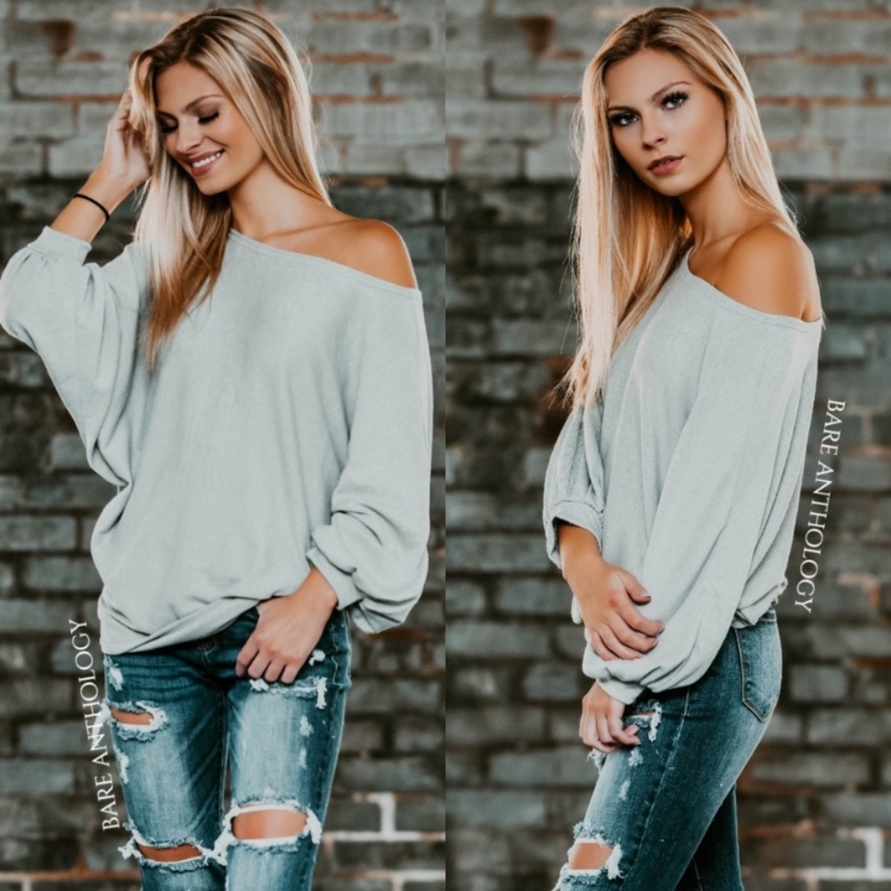 💫New! Off Shoulder Slouchy Sweater In Camel💫